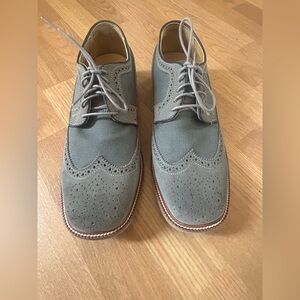 Hitchcock Wing Tip Mens Gray Extra Wide 5E Shoes 9.5